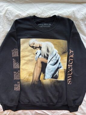 Ariana Grande 'Sweetener' Black Crewneck Sweatshirt